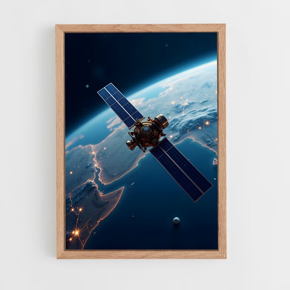 Poster Satellite Solaire – affiche Astronomie (vue 4)